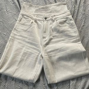 Dazy Flared Jeans- Cream White